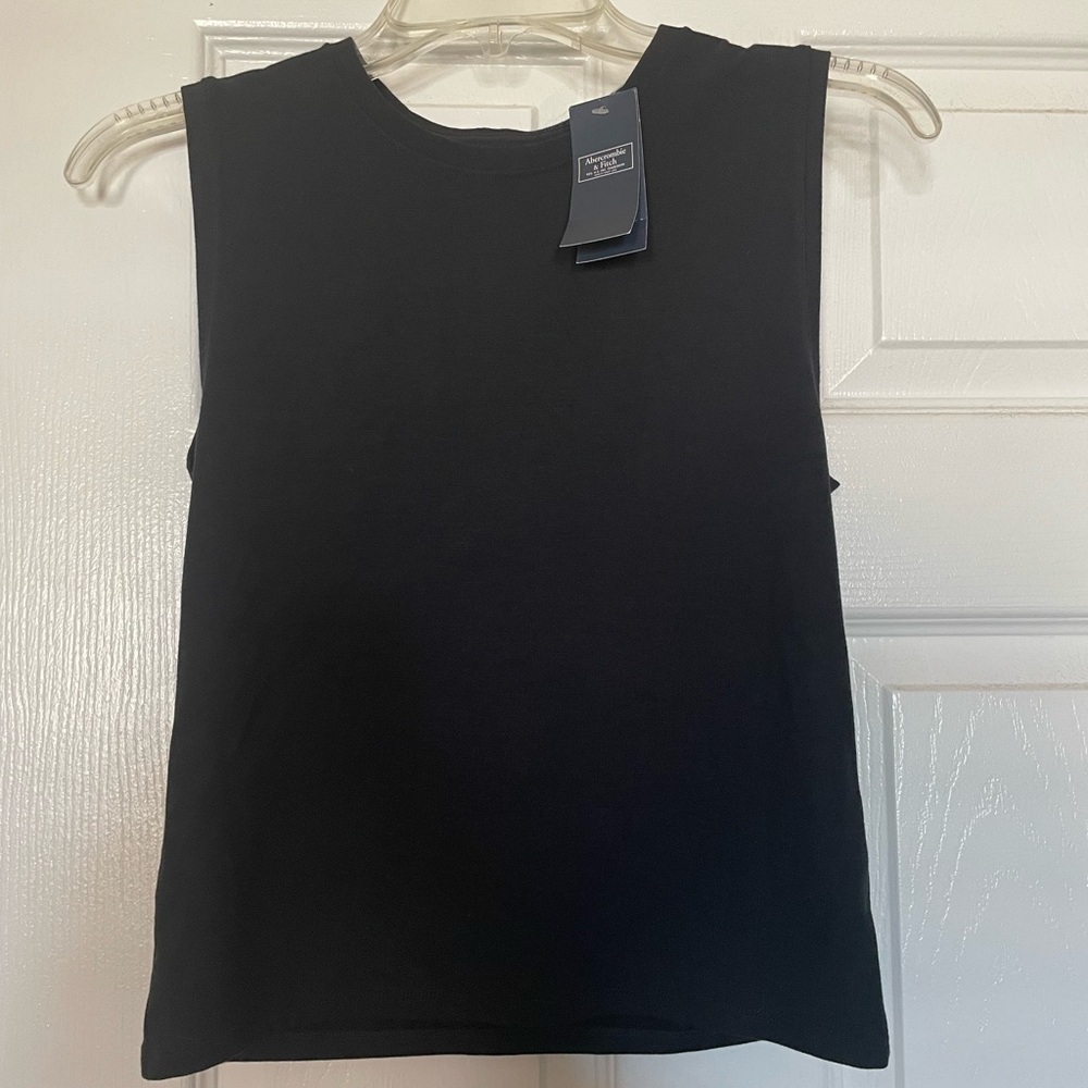 Abercrombie & Fitch Black Sleeveless Tank Top